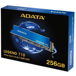 SSD ADATA Legend 710, 256GB, M.2 2280, PCIe Gen3x4, NVMe, R/W speed 2400MBs/1800MBs