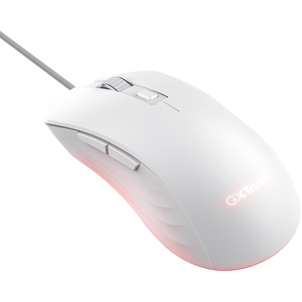 Mouse Trust GXT924W YBAR+ 25600 DPI, alb