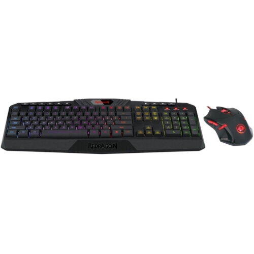 Kit tastatura si mouse Redragon S101 negru