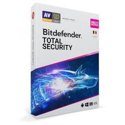 Licenta retail Bitdefender Total Security - protectie anti- malwarecompleta pentru Windows, macOS, iOS si Android, valabilapentru 2 ani, 5 dispozitive, new