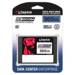 SSD Kingston, DC600M, 2.5", 960GB, SATA 3.0 (6GB/s), R/W speed: 560MBs/530MBs