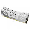 Memorie RAM Kingston, DIMM, DDR5, 32GB, 6000MHz, CL32, 1.35V, FURY Renegade White, Kit of 2