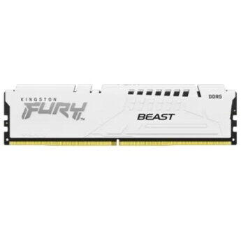 Memorie RAM Kingston, DIMM, DDR5, 32GB, 5600MHz, CL40, 1.35V, FURY Beast Whit, Kit of 2