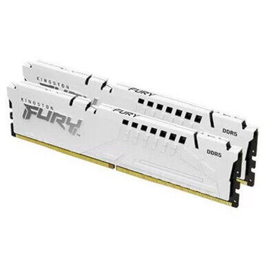 Memorie RAM Kingston, DIMM, DDR5, 64GB, 5600MHz, CL36, 1.35V, FURY Beast White, Kit of 2