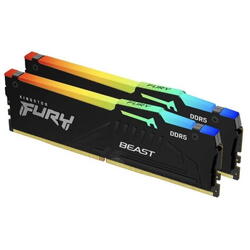 Memorie RAM Kingston, DIMM, DDR5, 64GB, 5600MHz, CL40, 1.25V, Kit of 2, Fury Beast RGB