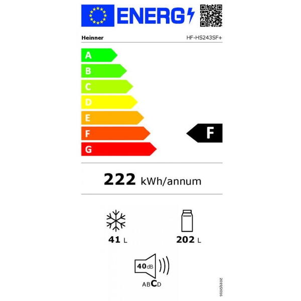 FRIGIDER CU DOUA USI HEINNER HF-HS243SF+