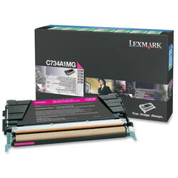 Toner Lexmark C734A1MG, magenta, 6 k, C734dn , C734dtn , C734dw ,C734n , C736dn , C736dtn , C736n , X734de , X736de , X738de , X738dte