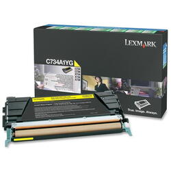 Toner Lexmark C734A1YG, yellow, 6 k, C734dn , C734dtn , C734dw ,C734n , C736dn , C736dtn , C736n , X734de , X736de , X738de , X738dte