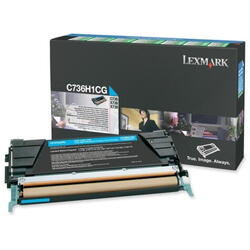 Toner Lexmark C736H1CG, cyan, 10 k, C736dn , C736dtn , C736n ,X736de , X738de , X738dte