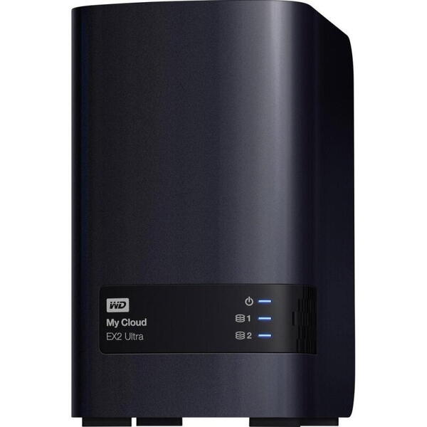 NAS WD, MY CLOUD EX2 Ultra, 2 Bay 3.5", 12TB, Wd Red NAS drives, Gigabit Ethernet, USB 3.0 x2, RAID 0, 1, JBOD, spanning