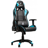 Scaun gaming X by Serioux, Torin, ajustabil, piele sintetica, piston pe gaz, manere reglabile, baza stea cu 5 picioare, greutate maxima admisa 150Kg, perne detasabile, negru si albastru