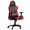 Scaun gaming X by Serioux, Torin, ajustabil, piele sintetica, piston pe gaz, manere reglabile, baza stea cu 5 picioare, greutate maxima admisa 150Kg, perne detasabile, negru si rosu