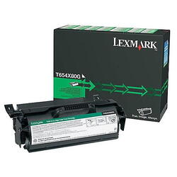 Toner Lexmark T654X80G, black, 36 k, T654dn , T654dtn , T654n , T656dne.