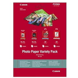 Hartie foto Canon VP-101S Variety Pack, dimensiune 10x15cm, greutate 200g/m2, 20 coli, 5 High gloss, 5 semi gloss, 5 matte, 5 glossy.