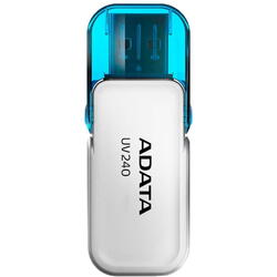 Memorie USB Flash Drive ADATA 32GB, UV240, USB 2.0, Alb