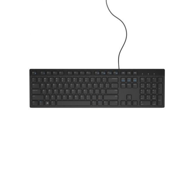 Tastatura Dell Keyboard Multimedia KB216, Wired, neagra