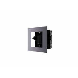 Panou frontal pentru un modul videointerfon modular Hikvision DS-KD-ACF1; montare incastrata; material aluminiu, doza de plastic inc lusa;dimensiuni: 134mm x 124mm × 4mm;