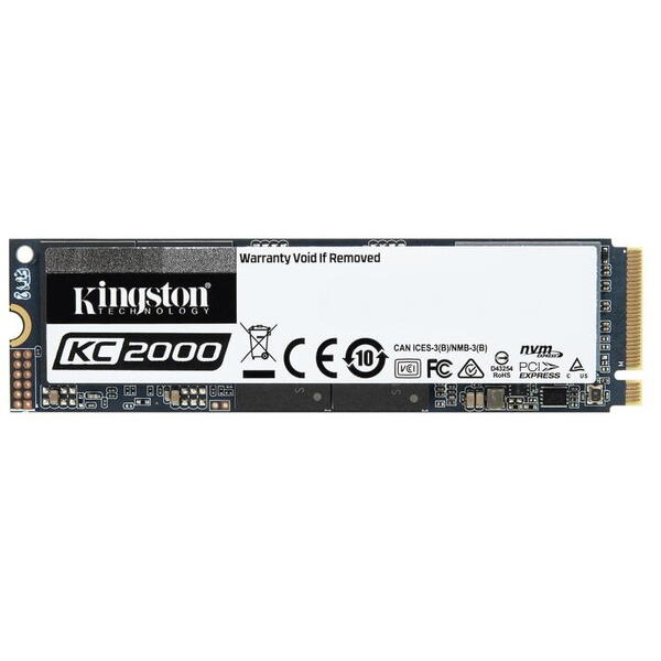 SSD Kingston KC2000, 2TB, NVMe, M.2 2280