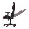 Scaun gaming X by Serioux, Torin, ajustabil, material textil, piston pe gaz, manere reglabile, baza stea cu 5 picioare, greutate maxima admisa 150Kg, perne detasabile, negru si rosu