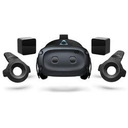 HTC Cosmos Elite Virtual Reality Headset (Kit), 99HRT002-00; Display: 1440 x 1700 pixels per eye (2880 x 1700 pixels combined); Screen size (inches): 3.4"; contents: 2 x VIVE Base Station 1.0, Cosmos Elite headset, 2 x VIVE Controller  (with lanyard).