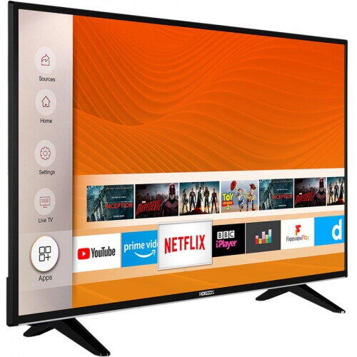 LED TV HORIZON SMART 43HL6330F/B, 43" D-LED, Full HD (1080p), Digital TV-Tuner DVB-S2/T2/C, CME 200Hz, HOS 3.0 SmartTV-UI (WiFi built-in) +Netflix +AmazonAlexa +Youtube, 1xLAN (RJ45), Wireless Display, DLNA 1.5, Contrast 5000:1, 350 cd/m2, 1xCI+, 2xHDMI (