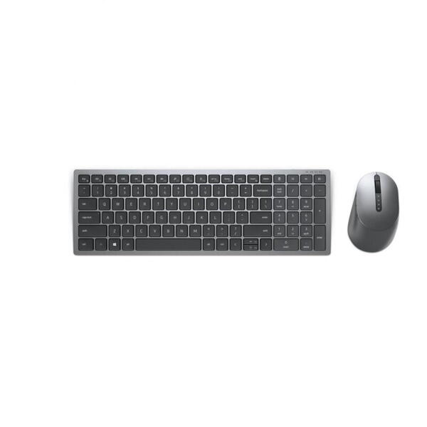 Kit tastatura si mouse Dell KM7120W, Wireless, Titan grey