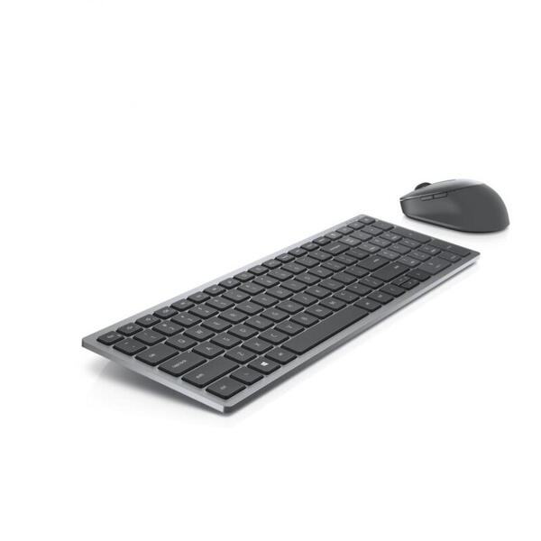 Kit tastatura si mouse Dell KM7120W, Wireless, Titan grey