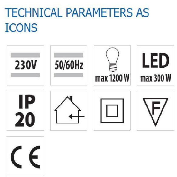 Senzor de miscare incastrat IR Vivalux MOON, 230V, IP20, Ø76x73mm, incandescent 1200W, LED 300W, Alb