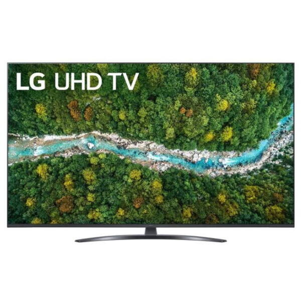 Televizor, LG 43UP78003LB, 2021, 108CM, LED, Smart TV, 4K, Negru, Plat, webOS, Mirroring Android, α5 AI Processor 4K, HDR 10+ HLG, 50Hz, DVB-C, DVB-S, DVB-S2, DVB-T, DVB-T2, 2, 20 W, Subwoofer integrat: Nu, Wi-Fi, Bluetooth, 1 x S/PDIF, CI+ slot, 2 x HDMI