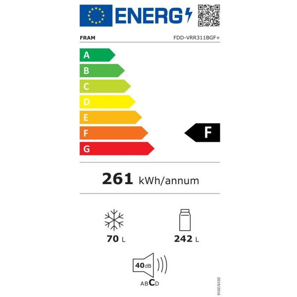 FRIGIDER CU DOUA USI FRAM FDD-VRR311BGF+