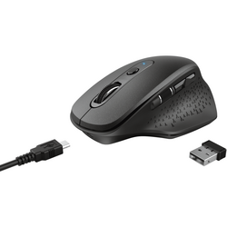 Mouse Trust Ozaa, Rechargeable Wireless, negru