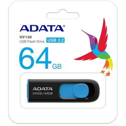 Memorie USB Flash Drive Adata AUV128-64G-RBE, 64GB, USB 3.2, negru