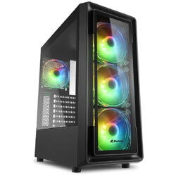 Carcasa Sharkoon TK4 ATX, fara sursa, RGB