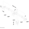 Suport Monitor de Birou Triplu, Neomounts by Newstar FPMA-D960D3, 10" - 21", VESA 100x100, suporta pana la 6kg, negru