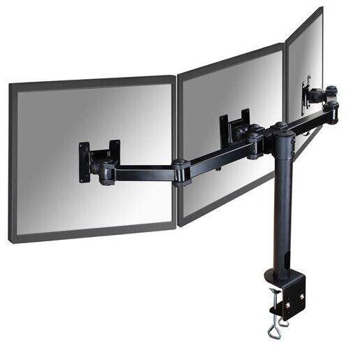 Suport Monitor de Birou Triplu, Neomounts by Newstar FPMA-D960D3, 10" - 21", VESA 100x100, suporta pana la 6kg, negru