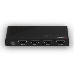 Lindy 3 Port HDMI 18G Switch  Description  Switches between 3 HDMI source devices when connected to a single display Supports 18G resolutions up to 4K@60Hz, with additional support for HDR Flexible control via push button, IR remote and auto-switching Com