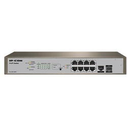 IP-COM PRO-S8-150W, 8 x 10/100/1000 Base-T Ethernet ports(PoE), 1 x 10/100/1000 Base-T Ethernet port(data), 1 x 1000 Base-X SFP port, Standards&Protocols: IEEE802.3、IEEE802.3u、IEEE802.3ab、IEEE802.3z、 IEEE802.3x、IEEE802.3af/at、IEEE802.1p、IEEE802.1q、IEEE802