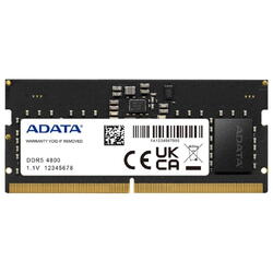 Memorie RAM ADATA, SO-DIMM, DDR5, 32GB, CL40, 4800MHz