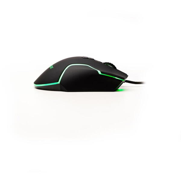 MOUSE Spacer Gaming SPGM-ALIEN-RACE, cu fir, USB, optic, 12.000 dpi, butoane/scroll 8/1, iluminare RGB, negru