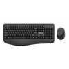 Kit tastatura + mouse Serioux NK9810WR, wireless 2.4GHz, US layout, multimedia, mouse optic 1200dpi, negru, USB, nano receiver