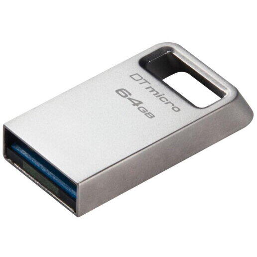 USB Flash Drive Kingston 64GB Data Traveler Micro, USB 3.2 Gen1, Metalic