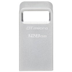 USB Flash Drive Kingston 128GB Data Traveler Micro, USB 3.2 Gen1, Metalic