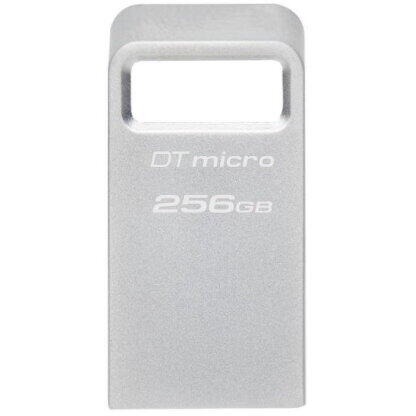 USB Flash Drive Kingston 256GB Data Traveler Micro, USB 3.2 Gen1, Metalic