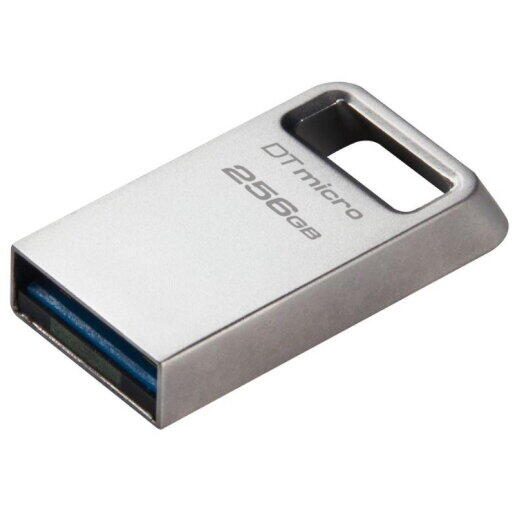 USB Flash Drive Kingston 256GB Data Traveler Micro, USB 3.2 Gen1, Metalic