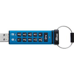 USB Flash Drive Kingston 8GB IronKey Keypad 200, USB 3.2 Gen1, FIPS 140-3 Lvl 3 (Pending) AES-256 Encrypted