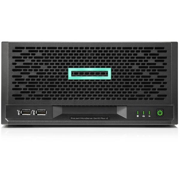 HPE ProLiant MicroServer Gen10 Plus v2 E-2314 4-core 16GB-U VROC 4LFF-NHP 180W External PS Server