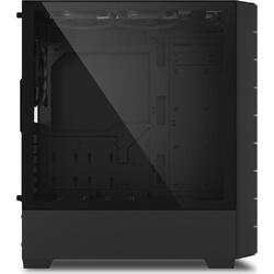 CARCASA SHARKOON RGB HEX BLACK, NO PSU, EXPANSION SLOTS 7, TEMPERED GLASS, ventilatoare fata 3x 120 mm, spate 1x 120 mm, ATX