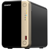 NAS QNAP 264 2-Bay, CPU Intel® Celeron® N5105/N5095 4-core/4-thread Processor, RAM 8 GB DDR4 (onboard, not expandable), HDD 2 x 2.5"/3.5" SATA 6Gbps + 2 x M.2 2280 PCIe Gen 3 x1 SSD slots (neincluse), LAN: 2 x 2.5GbE (optional 10GbE expansion via a PCIe c