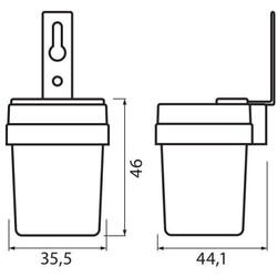 Senzor crepuscular aplicat Vivalux DELTA, 230V, 6A, IP44, 35.5x44.1x46mm, Alb