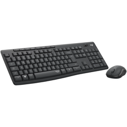 Logitech kit wireless silent MK295, SilentTouch Technology, spill- resistant, 2.4GHz, gri